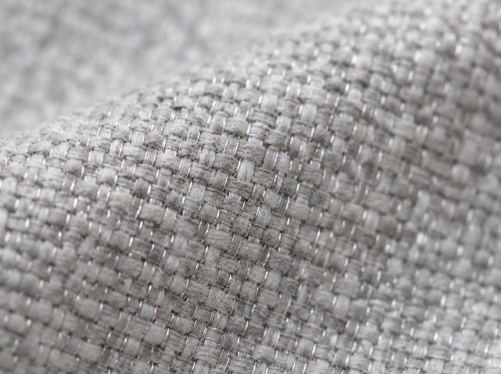 Close-up of cotton weave with fine stainless-steel threads