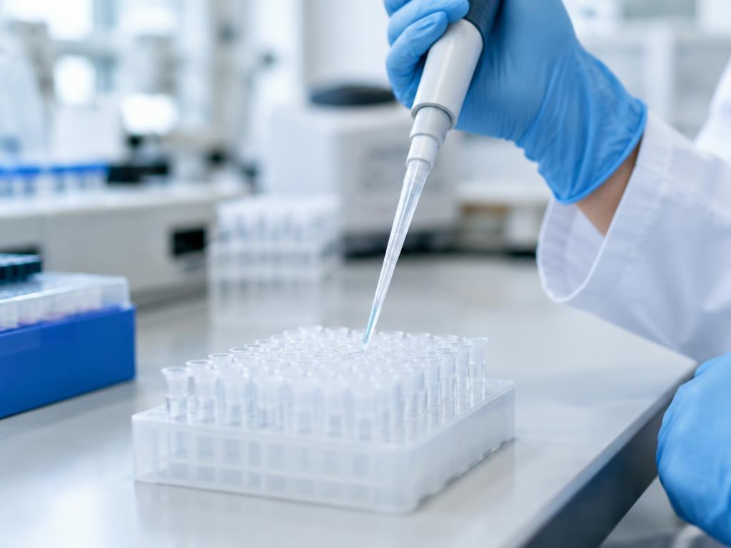 Laboratory pipette and sample tubes illustrating biomarker research